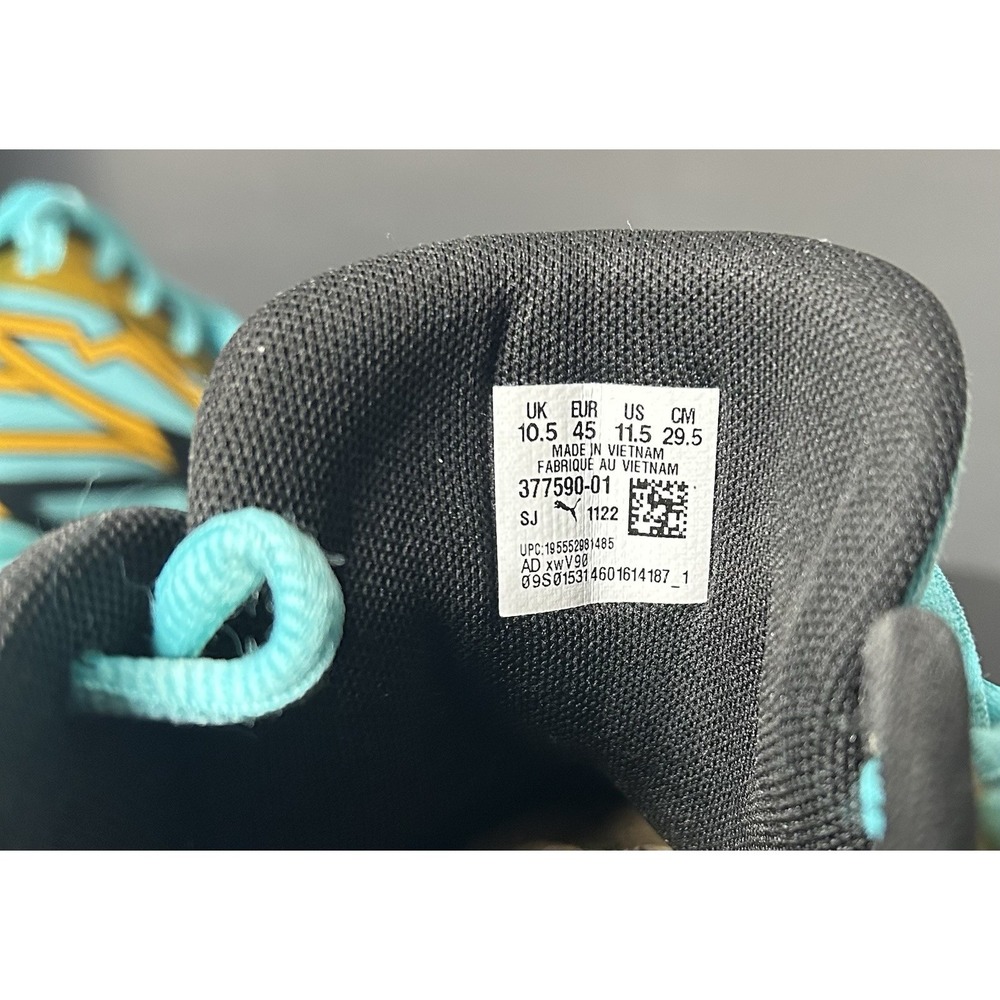Puma LaMelo Ball MB.02 Shoes Mens 11.5 Honeycomb Aqua Mesh Basketball Sneakers - Picture 5 of 10